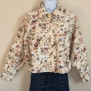 Solitaire Anthropologie Floral Eyelet Jacket